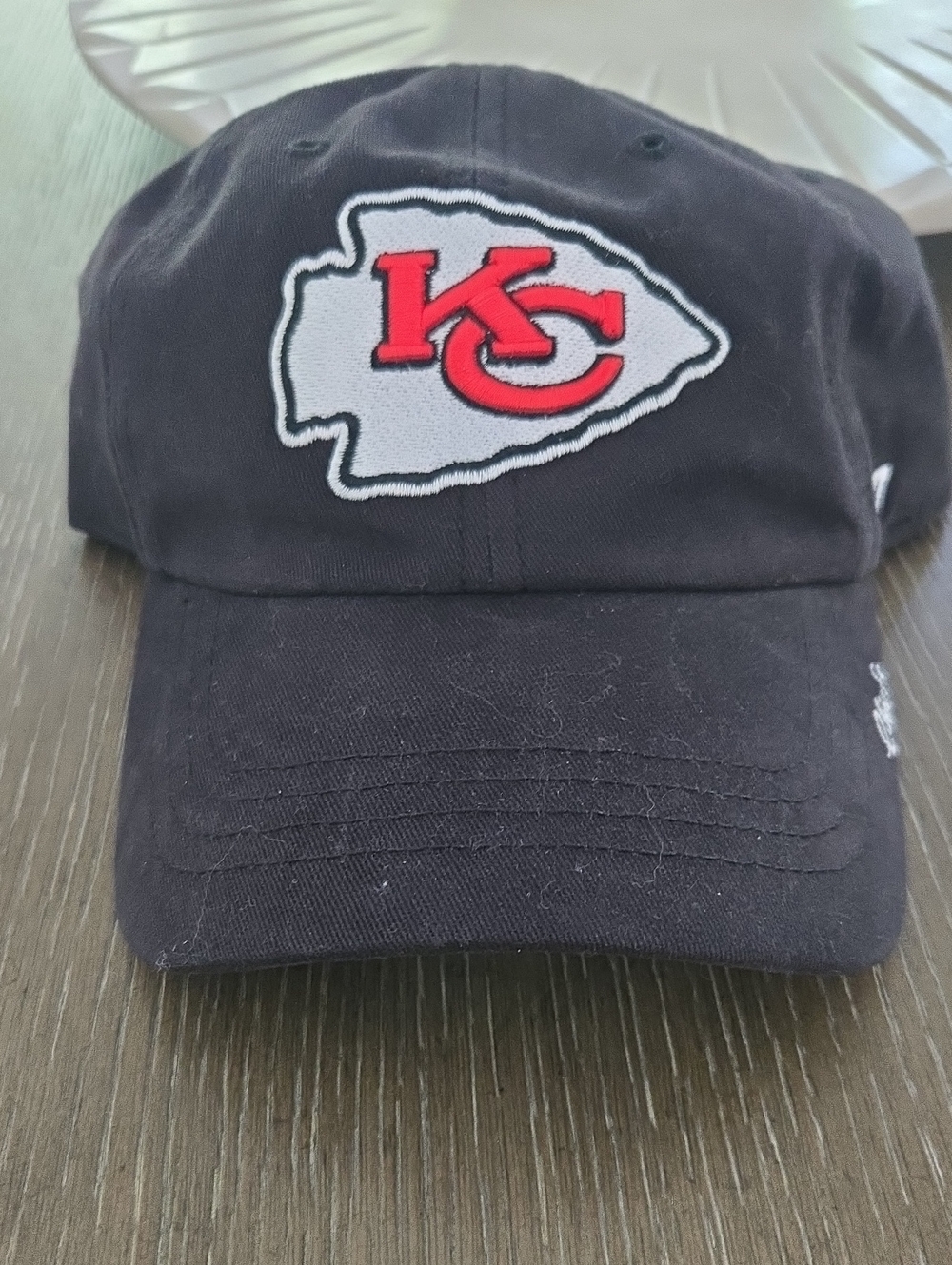 Black Kansas City Chiefs Logo Baseball Cap - Unbranded